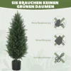 Kunstmatige cypress 2 delige set groot 90 cm kunstplant, kunstmatige planten in pot, uv bestendige kunstboom net als echt decoratie voor woonkamer slaapkamer buiten 6