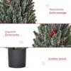 Kunstmatige kerstboom tafel kerstboom 170 takken sneeuwbedekt ontwerp met kunststof voet bessen dennenappels pe pvc Ø27 x 47 cm 6