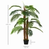 Kunstmatige palm 120cm natuurgetrouwe kunstplant voor binnen en buiten in kunststofpot onderhoudsvriendelijk & duurzaam 4