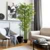 Kunstmatige plant 180 cm kunstbamboeboom met bloempot, decoratieve kunstboom in groen voor binnenruimtes 2