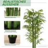 Kunstmatige plant 180 cm kunstbamboeboom met bloempot, decoratieve kunstboom in groen voor binnenruimtes 5
