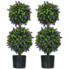 Kunstmatige planten 2 delig lavendel 70 cm uv bestendige kunstplant in bloempot voor woonkamer & tuin 1