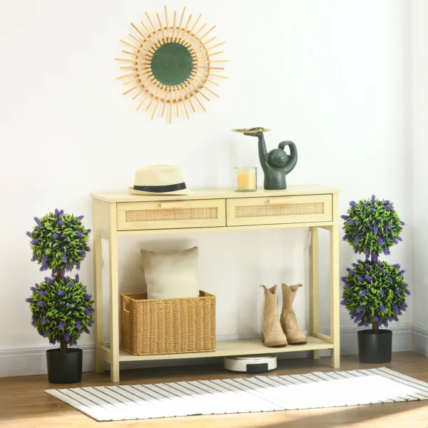 Kunstmatige planten 2 delig lavendel 70 cm uv bestendige kunstplant in bloempot voor woonkamer & tuin 5