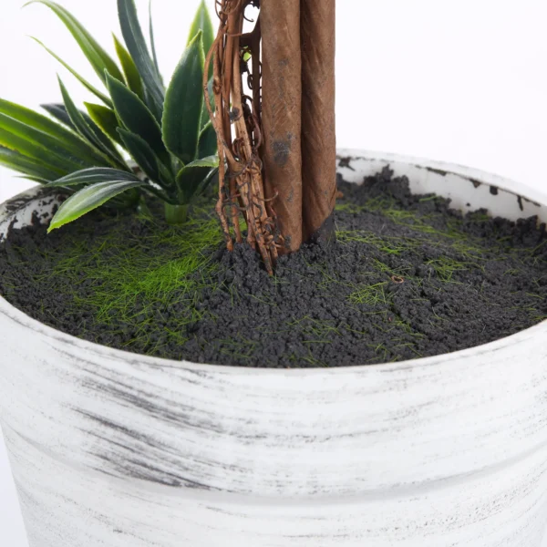 Kunstplant lavendel 2 delige set kunstmatige planten, 60 cm kamerplant in pot, kunstboom met kunstmos voor binnen, buiten 10