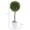 Kunstplant lavendel 2 delige set kunstmatige planten, 60 cm kamerplant in pot, kunstboom met kunstmos voor binnen, buiten 4