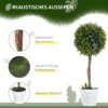 Kunstplant lavendel 2 delige set kunstmatige planten, 60 cm kamerplant in pot, kunstboom met kunstmos voor binnen, buiten 5