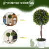 Kunstplant lavendel 2 delige set kunstmatige planten, 60 cm kamerplant in pot, kunstboom met kunstmos voor binnen, buiten 6