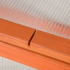 Kweekbak kas met afdekking, weerbestendig, gemaakt van hout en polycarbonaat, oranje, 90x46x40cm 10