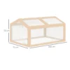 Kweekkas broeikas 102x71x53cm met weerbestendige hout polycarbonaat dekking voor tuin & plantenverzorging 4