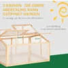 Kweekkas broeikas 102x71x53cm met weerbestendige hout polycarbonaat dekking voor tuin & plantenverzorging 6