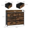 Ladekast sideboard 7 stoffen laden handvat plank opslagkast stalen frame industriële stijl slaapkamer rustiek bruin 4