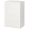Ladekast sideboard met 4 lades, kantelveilige kantoorkast in wit, 55 x 33 x 80 cm, ideaal voor woon en werkruimtes 1