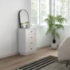 Ladekast sideboard met 4 lades kast van houtmateriaal opbergkast in moderne stijl ladekast kast voor woonkamer slaapkamer gang 47 x 29 x 75 cm wit 10