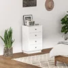 Ladekast sideboard met 4 lades kast van houtmateriaal opbergkast in moderne stijl ladekast kast voor woonkamer slaapkamer gang 47 x 29 x 75 cm wit 2
