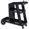 Laswagen lasapparaatwagen met 3 planken en veiligheidsketting, gasflessenwagen in zwart 71x39x70 cm voor werkplaats 1