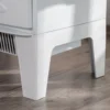 Led elektrische staande kachel met vlam effect 900/1800w metaal & abs kunststof in wit 39 x 26 x 54,8 cm voor gezellige sfeer 8