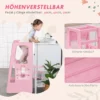 Leertoren voor kinderen, tot 65 kg, met handvatten, verstelbare hoogte leertoren, montessori toren, leerstoel keuken, roze 5