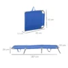 Ligstoel campingbed opvouwbare ligstoel met verstelbare rugleuning tot 120 kg belastbaar voor balkon terras oxford blauw 4