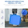 Ligstoel campingbed opvouwbare ligstoel met verstelbare rugleuning tot 120 kg belastbaar voor balkon terras oxford blauw 7