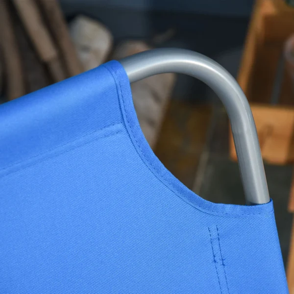 Ligstoel campingbed opvouwbare ligstoel met verstelbare rugleuning tot 120 kg belastbaar voor balkon terras oxford blauw 9