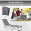 Ligstoel tuinstoel verstelbare rugleuning ligstoel campingstoel staal 188 x 56 x 28cm voor tuin balkon 7