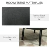 Loungestoel cocktailsstoel gestoffeerde stoel bureaustoel woonkamerstoel eetkamermodern met linnen look hout grijs 71 x 65 x 75 cm 6