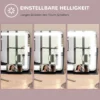 Make up spiegel met verlichting, led cosmetische spiegel met 3 lichtkleuren, tafelspiegel met 10x vergroting, mobiele telefoonhouder, usb oplaadpoort, 360° draaibaar, zwart 8