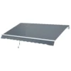 Markiesdoek markiesstof met volant waterafstotend vervangingsstof voor 4 x 3 m markiezen markiesdoek markiesstof zonwering voor tuin balkon hof grijs 1