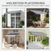 Markiesdoek markiesstof met volant waterafstotend vervangingsstof voor 4 x 3 m markiezen markiesdoek markiesstof zonwering voor tuin balkon hof grijs 7