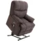 Massagestoel met opsta hulp, elektrische relaxstoel met 8 vibratiemassagepunten, verstelbare tv stoel, usb interface, donkerbruine fluweel 1