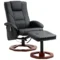 Massagestoel relaxligstoel met voetenbankje 360° draaibaar, ligstoel met ligfunctie van kunstleer 73 x 83 x 106 cm voor ontspanning 1