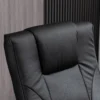 Massagestoel relaxligstoel met voetenbankje 360° draaibaar, ligstoel met ligfunctie van kunstleer 73 x 83 x 106 cm voor ontspanning 9