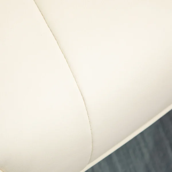 Massagestoel relaxstoel met voetenbank 360° draaibaar kunstleer staal crème wit bruin 73x83x106cm voor ultiem comfort 10