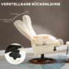 Massagestoel relaxstoel met voetenbank 360° draaibaar kunstleer staal crème wit bruin 73x83x106cm voor ultiem comfort 6