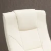 Massagestoel relaxstoel met voetenbank 360° draaibaar kunstleer staal crème wit bruin 73x83x106cm voor ultiem comfort 9