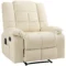 Massagestoel tv stoel elektrisch relaxstoel met massagefunctie kunstleer hout staal schuim crèmewit 94x99x99 cm voor ontspanning 1