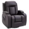 Massagestoel tv stoel met verwarmingsfunctie en ligfunctie, tv stoel met bekerhouder, koffie bruin voor ontspanning 1