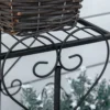 Metalen bloemenrek 4 niveaus plantenrek voor tuin balkon bloementrap zwart 45x24,5x80cm decoratief & stabiel 10