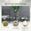 Metalen bloemenrek 4 niveaus plantenrek voor tuin balkon bloementrap zwart 45x24,5x80cm decoratief & stabiel 7