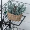 Metalen bloemenrek 4 niveaus plantenrek voor tuin balkon bloementrap zwart 45x24,5x80cm decoratief & stabiel 8
