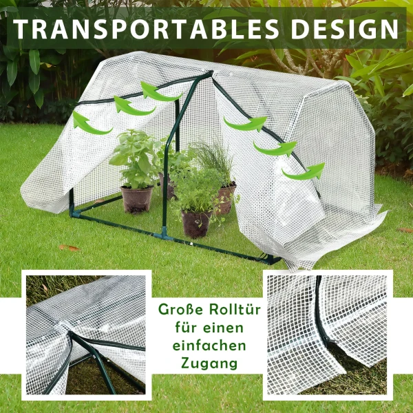 Mini broeikas foliebroeikas uv bestendig 99 x 71 x 60 cm voor tomaten en planten in de tuin 7