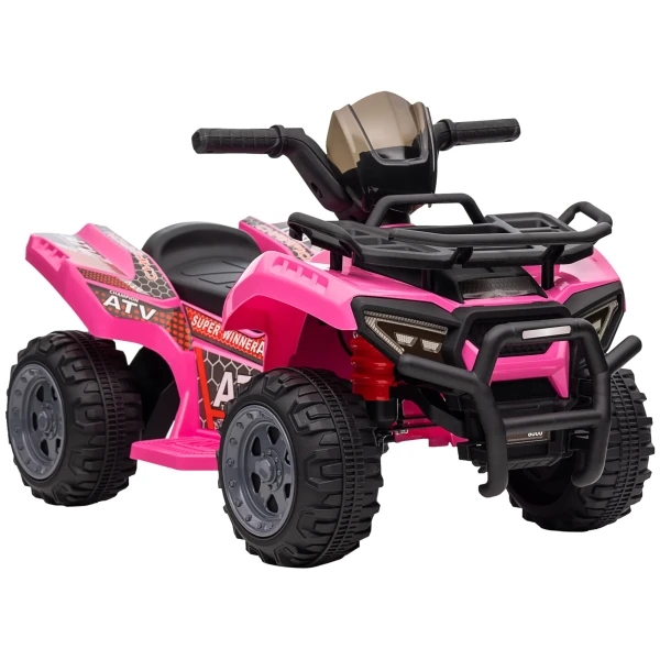 Mini elektrische quad voor kinderen 18 36 maanden, elektrische atv met led koplamp, metaal & pp kunststof, roze, veilig rijplezier voor kleine avonturiers 1