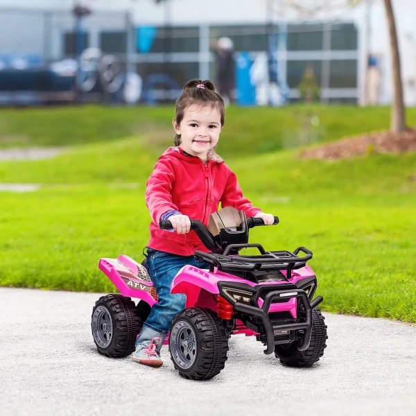 Mini elektrische quad voor kinderen 18 36 maanden, elektrische atv met led koplamp, metaal & pp kunststof, roze, veilig rijplezier voor kleine avonturiers 2