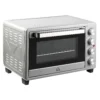 Minibackoven 32l, 1600w, elektrische oven met slakkenvanger, roestvrij staal & glas, zilver, 52,2x38,1x33,5cm 1