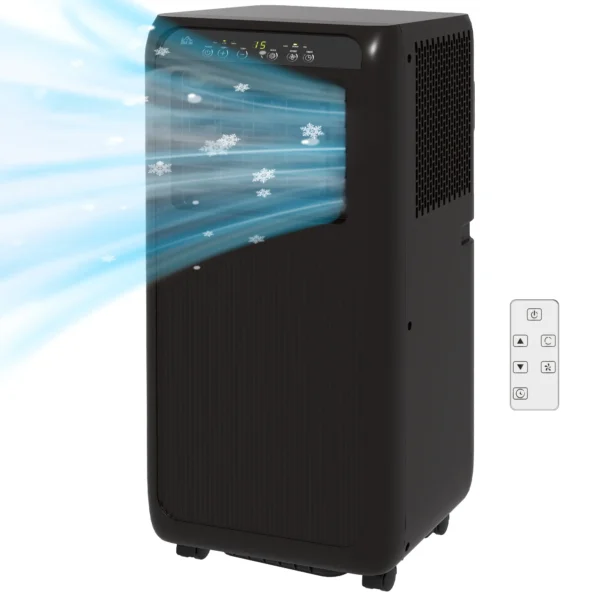 Mobiele airconditioning 3in1 koeling ventilatie ontvochtiging 9000btu led afstandsbediening timer zwart 1