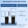 Mobiele airconditioning 3in1 koeling ventilatie ontvochtiging 9000btu led afstandsbediening timer zwart 10