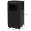 Mobiele airconditioning 3in1 koeling ventilatie ontvochtiging 9000btu led afstandsbediening timer zwart 4