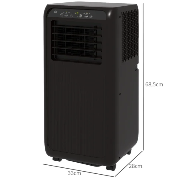 Mobiele airconditioning 3in1 koeling ventilatie ontvochtiging 9000btu led afstandsbediening timer zwart 4