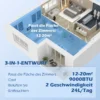 Mobiele airconditioning 3in1 koeling ventilatie ontvochtiging 9000btu led afstandsbediening timer zwart 5