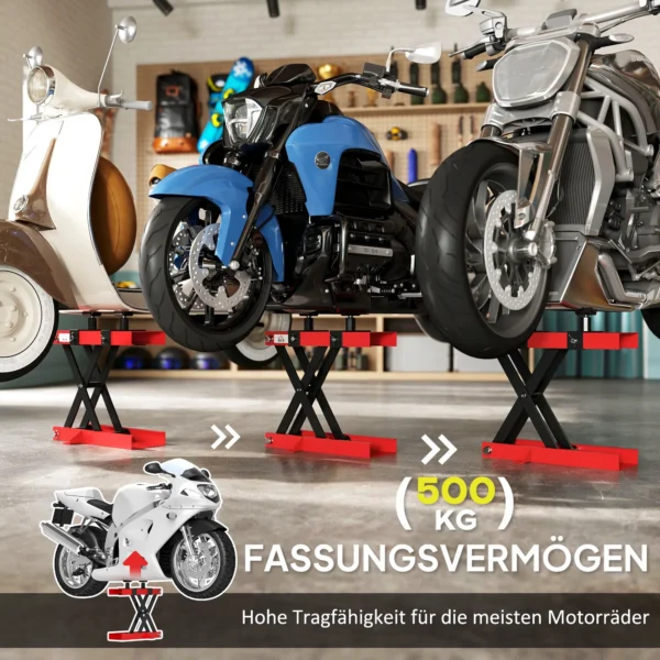 Motorfietsheffer 500 kg draagvermogen motorfietsheftafel 95 400 mm hoogteverstelbaar montageblok fietsreparatie schaarheffer in garage & buitenruimtes 5